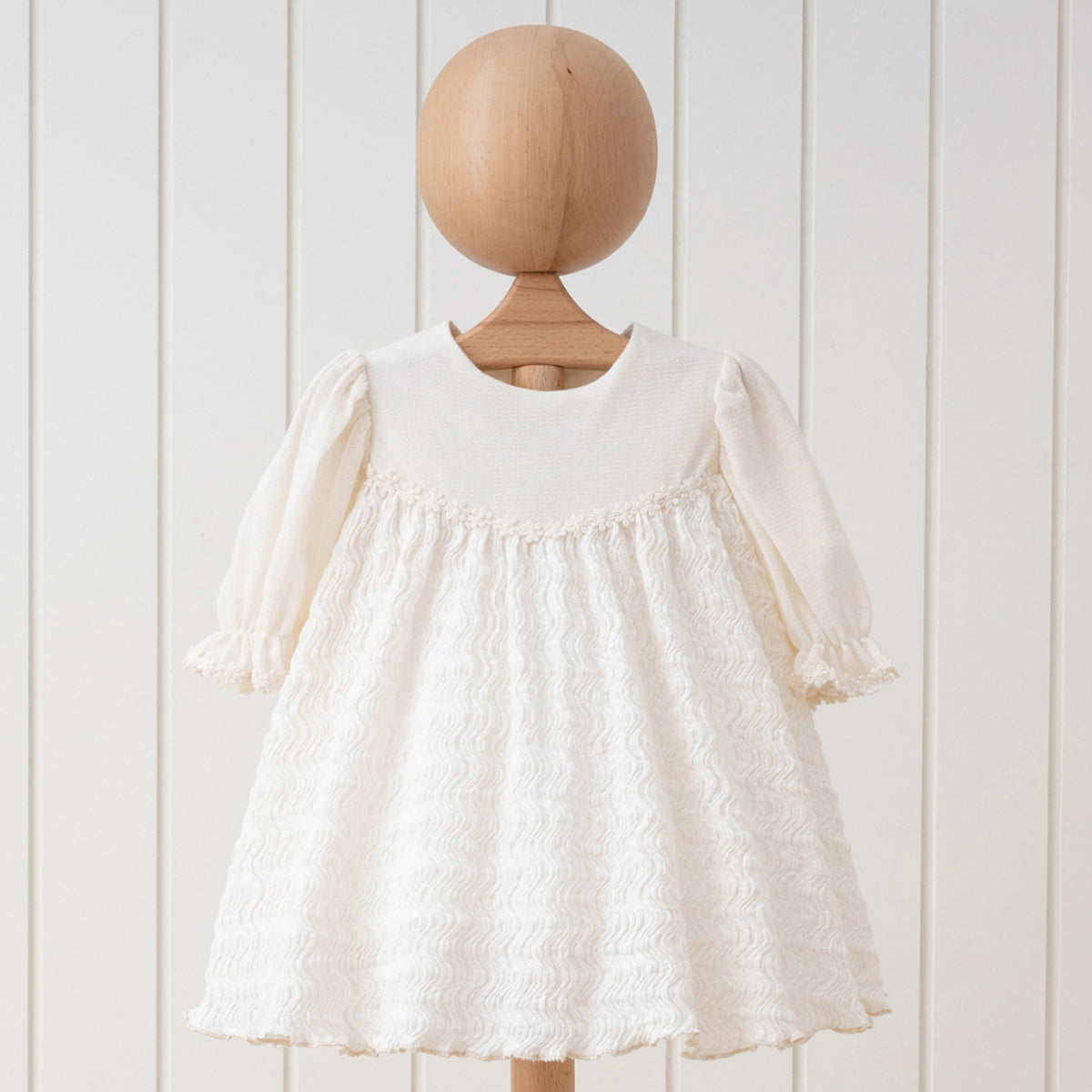 Textured Dress - Cream