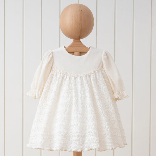 Textured Dress - Cream