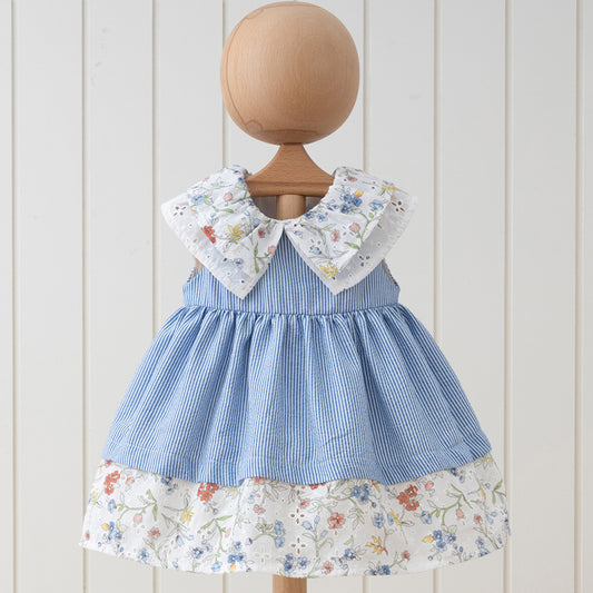 Collar Dress -  Blue