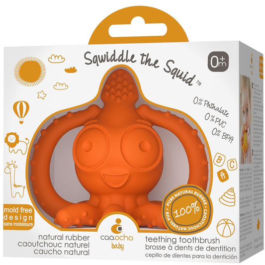 Caaocho Pure Natural Rubber Teething Squid