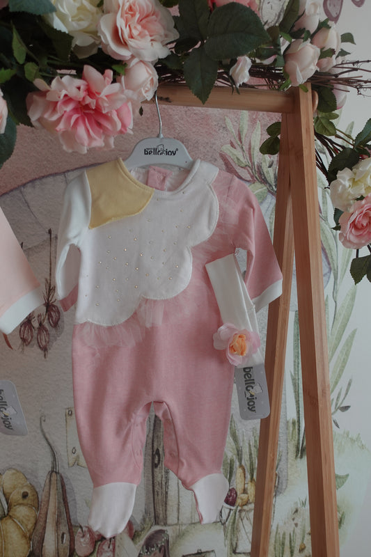 Tulle Onsie & Headband - Pink