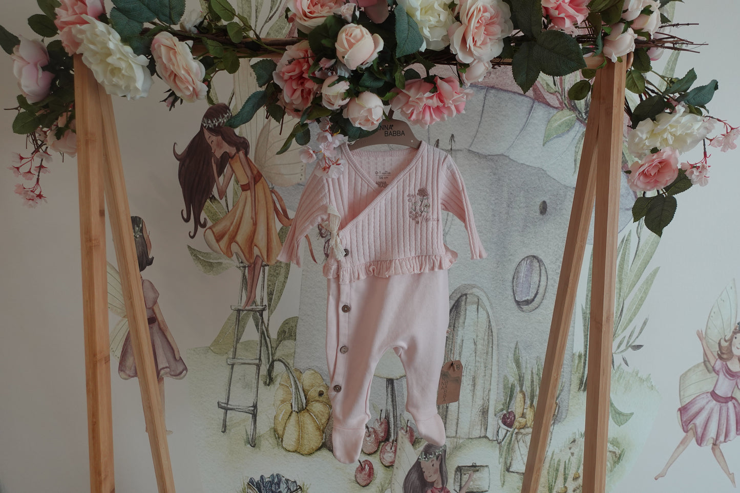 Side Tie Jumpsuit & Hat  - Dry Rose Pink