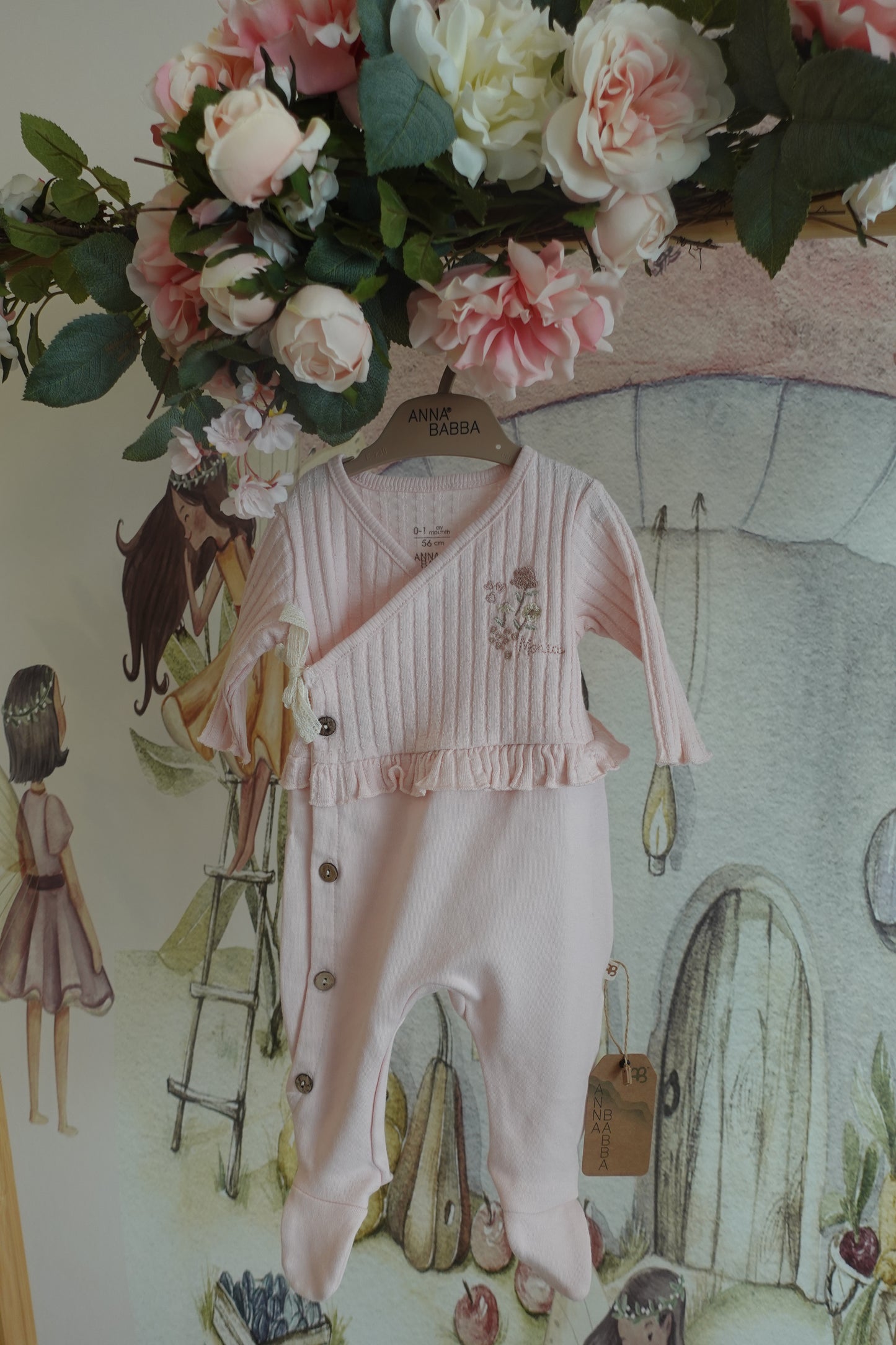 Side Tie Jumpsuit & Hat  - Dry Rose Pink