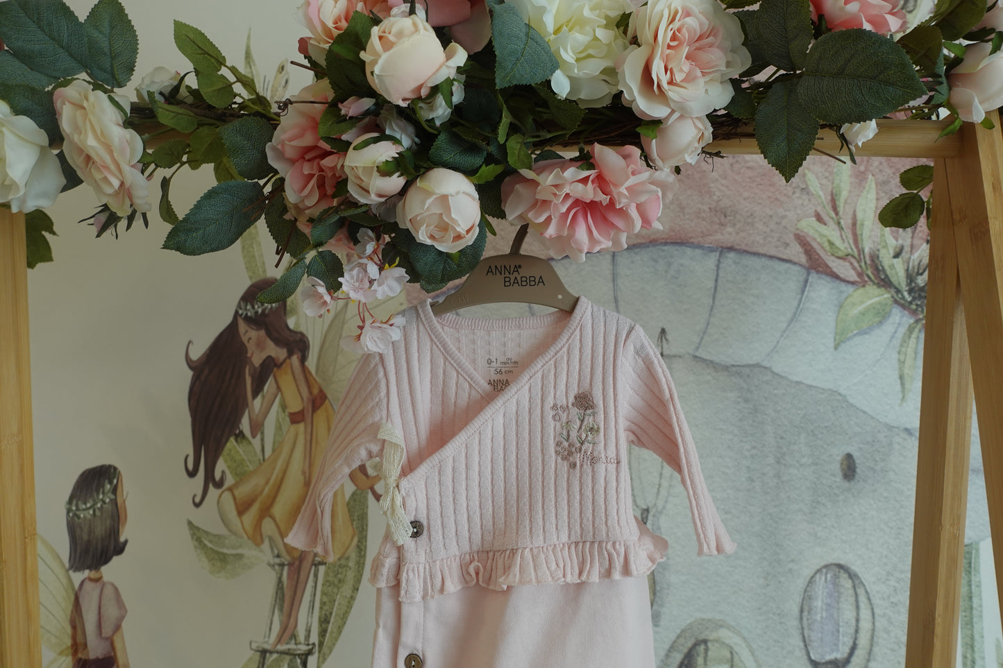 Side Tie Jumpsuit & Hat  - Dry Rose Pink