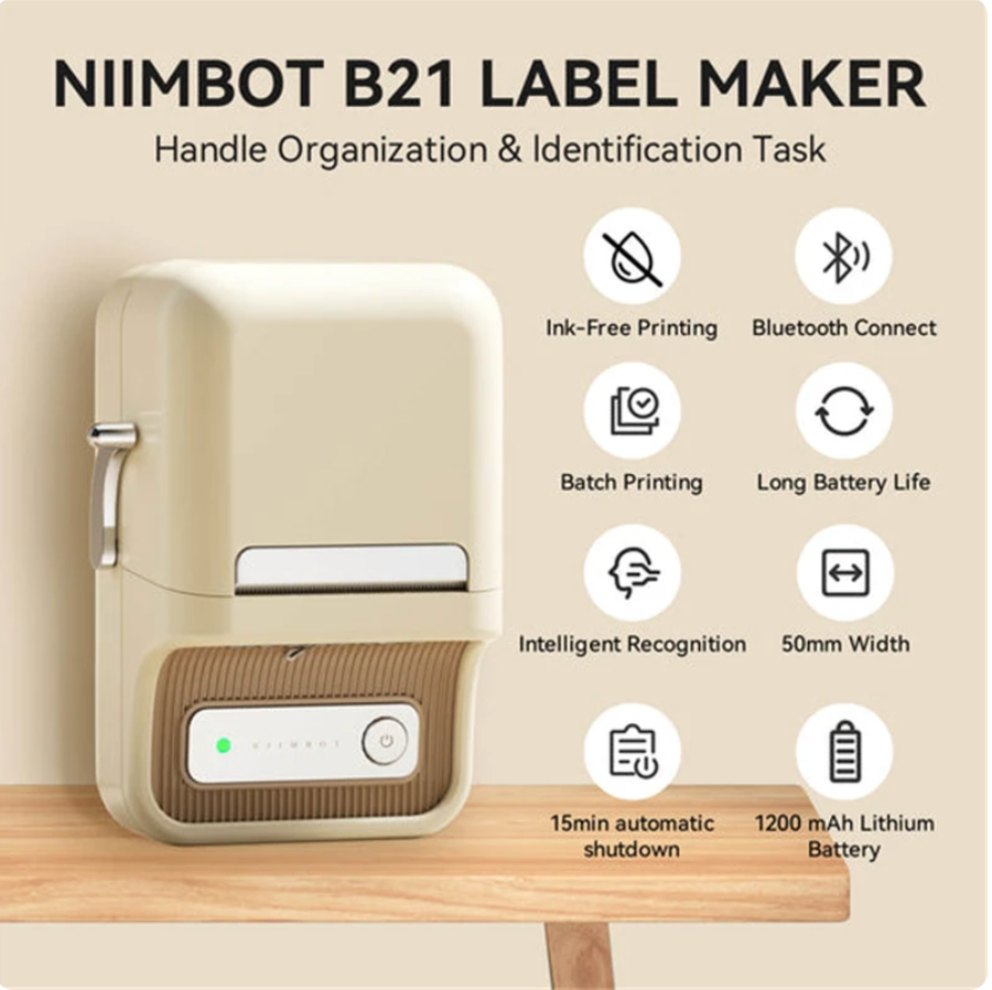 NIIMBOT B21 Portable Label Printer