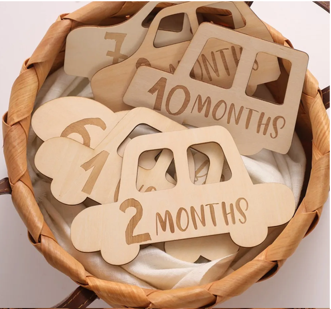 Monthly Wooden Milestone Cards