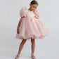 Tulle Puff Sleeve Dress