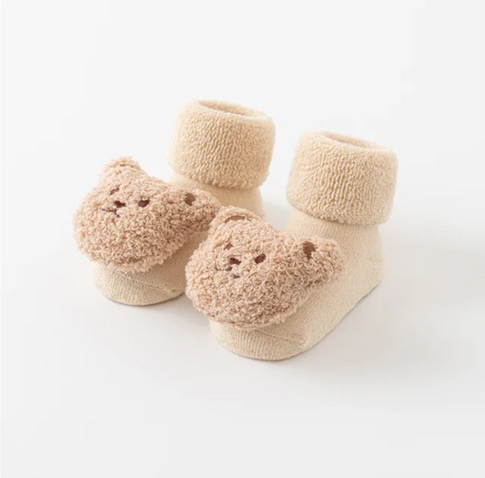 Bear Socks - Beige