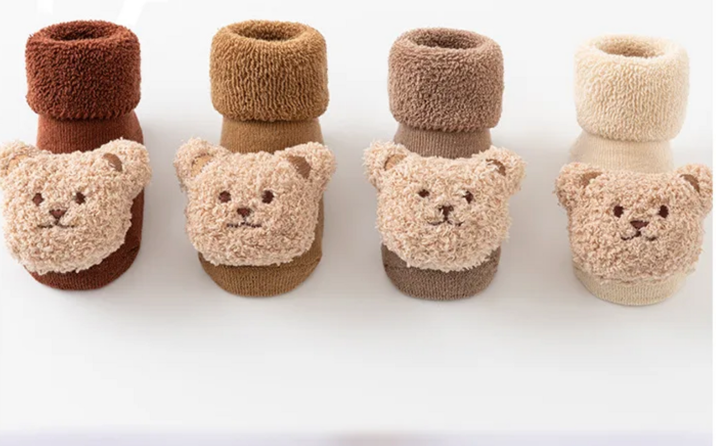 Bear Socks - Beige