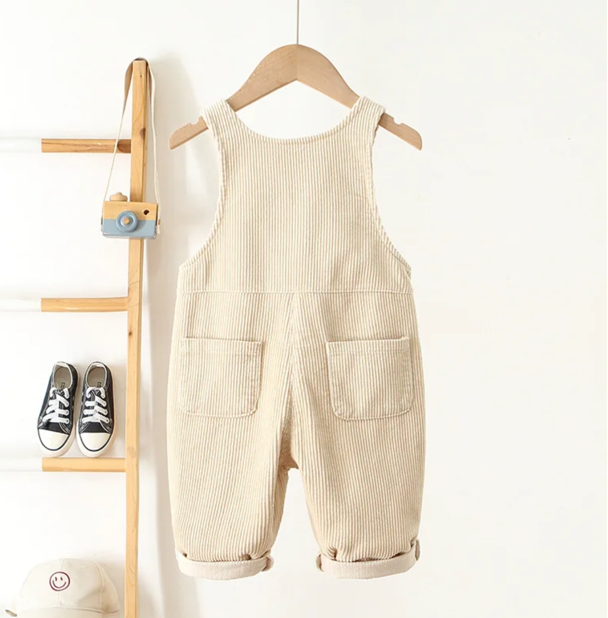 Heart-Embroidered Overalls