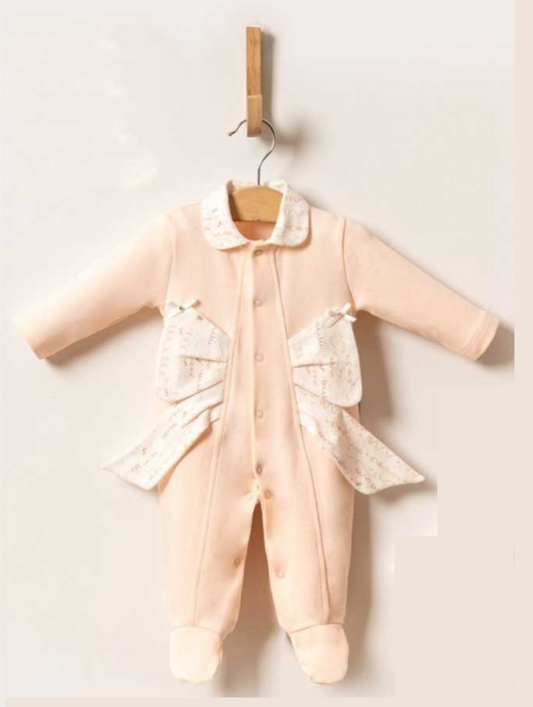 Bow Onsie -  Peach