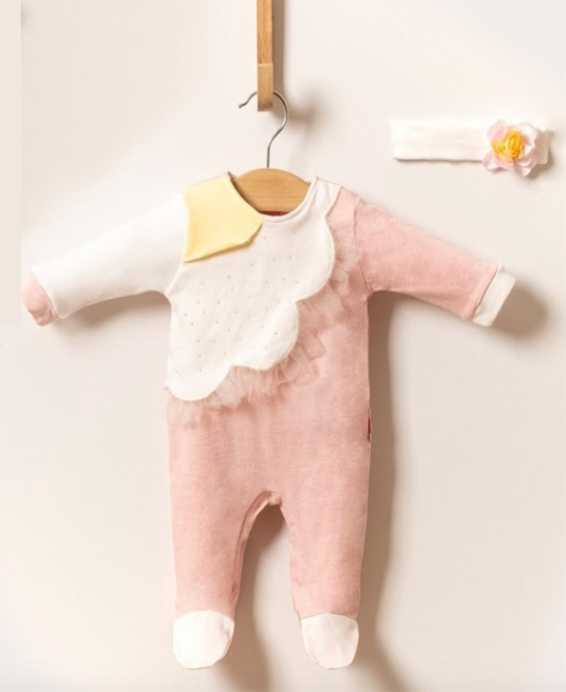 Tulle Onsie & Headband - Pink