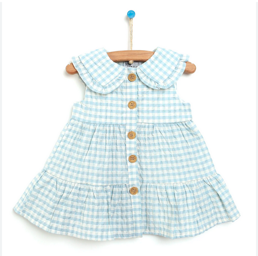 Gingham Dress - Blue