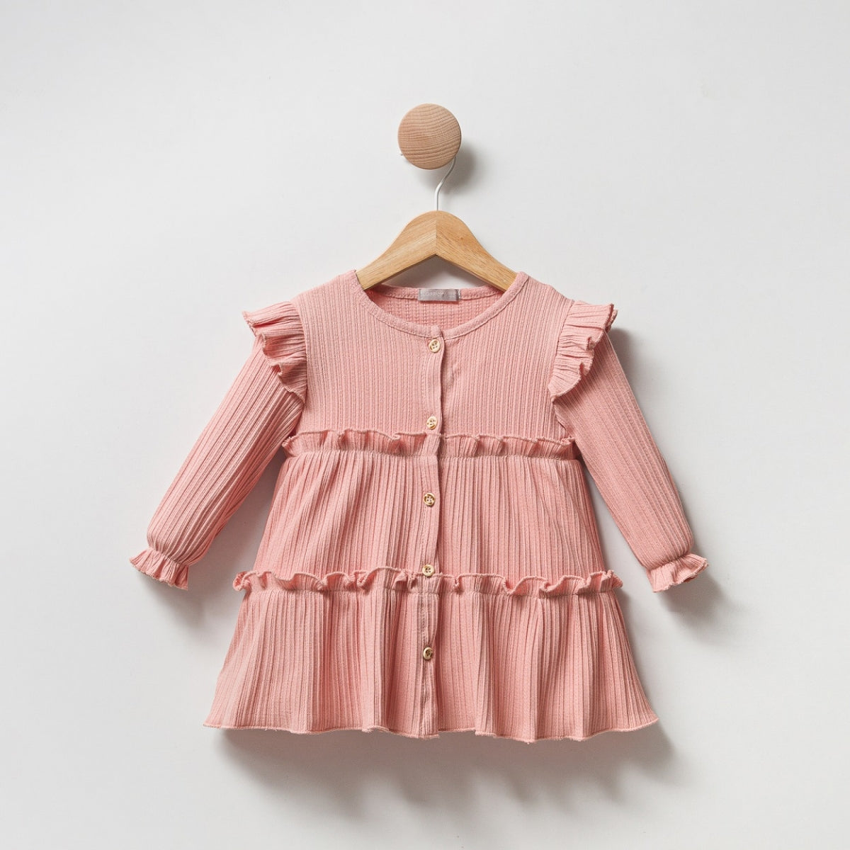 Ruffle Dress- Salmon Pink